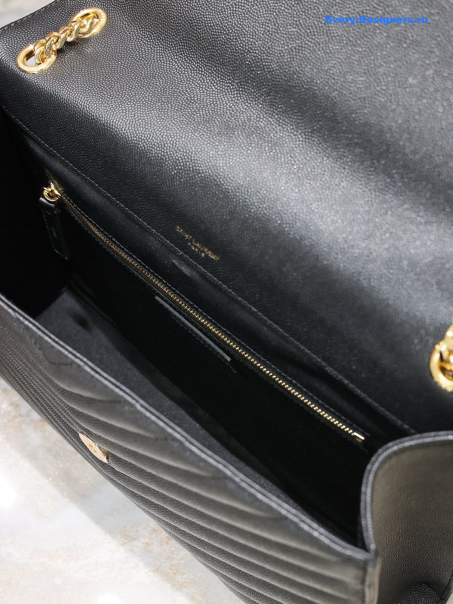 Sa1nt Lau*nt large monogram leather shoulder bag