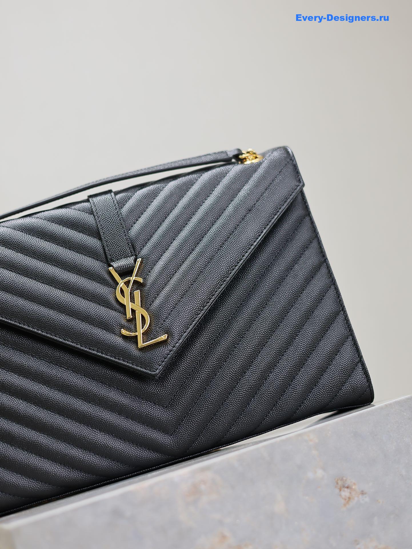 Sa1nt Lau*nt large monogram leather shoulder bag