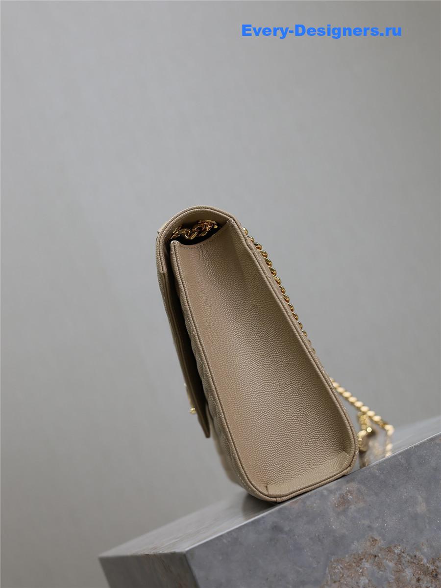 Sa1nt Lau*nt envelope triquilt large bag in beige