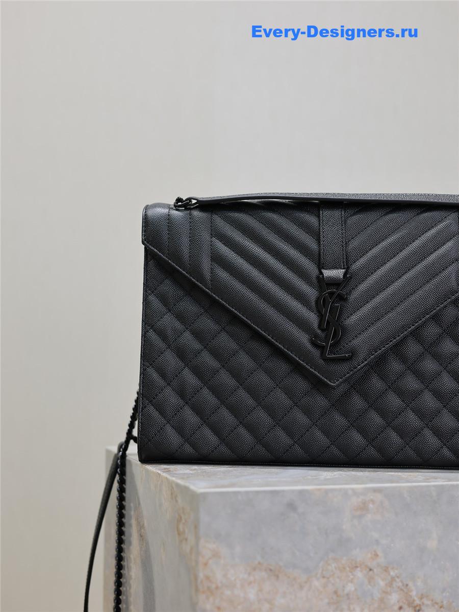 Sa1nt Lau*nt envelope triquilt large bag with black hardware