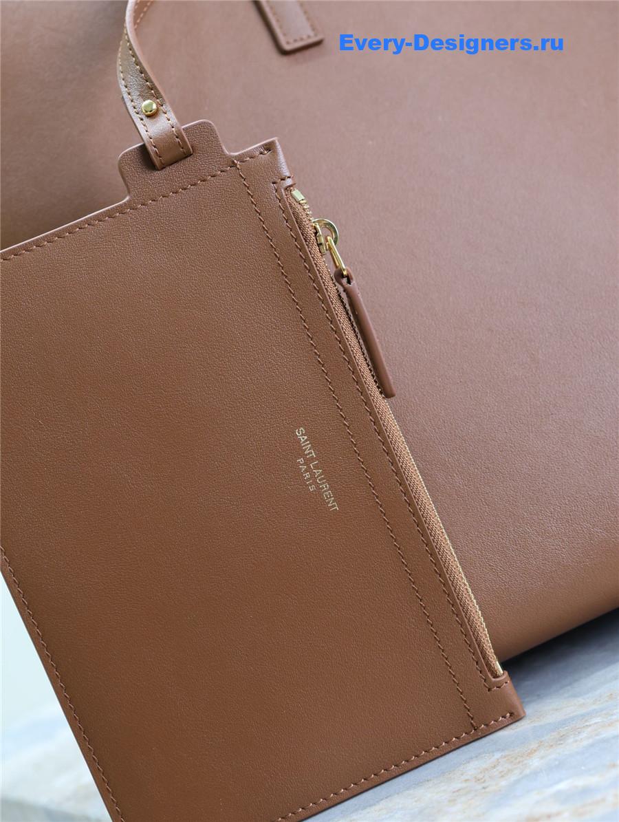 Sa1nt Lau*nt brown calfskin tote
