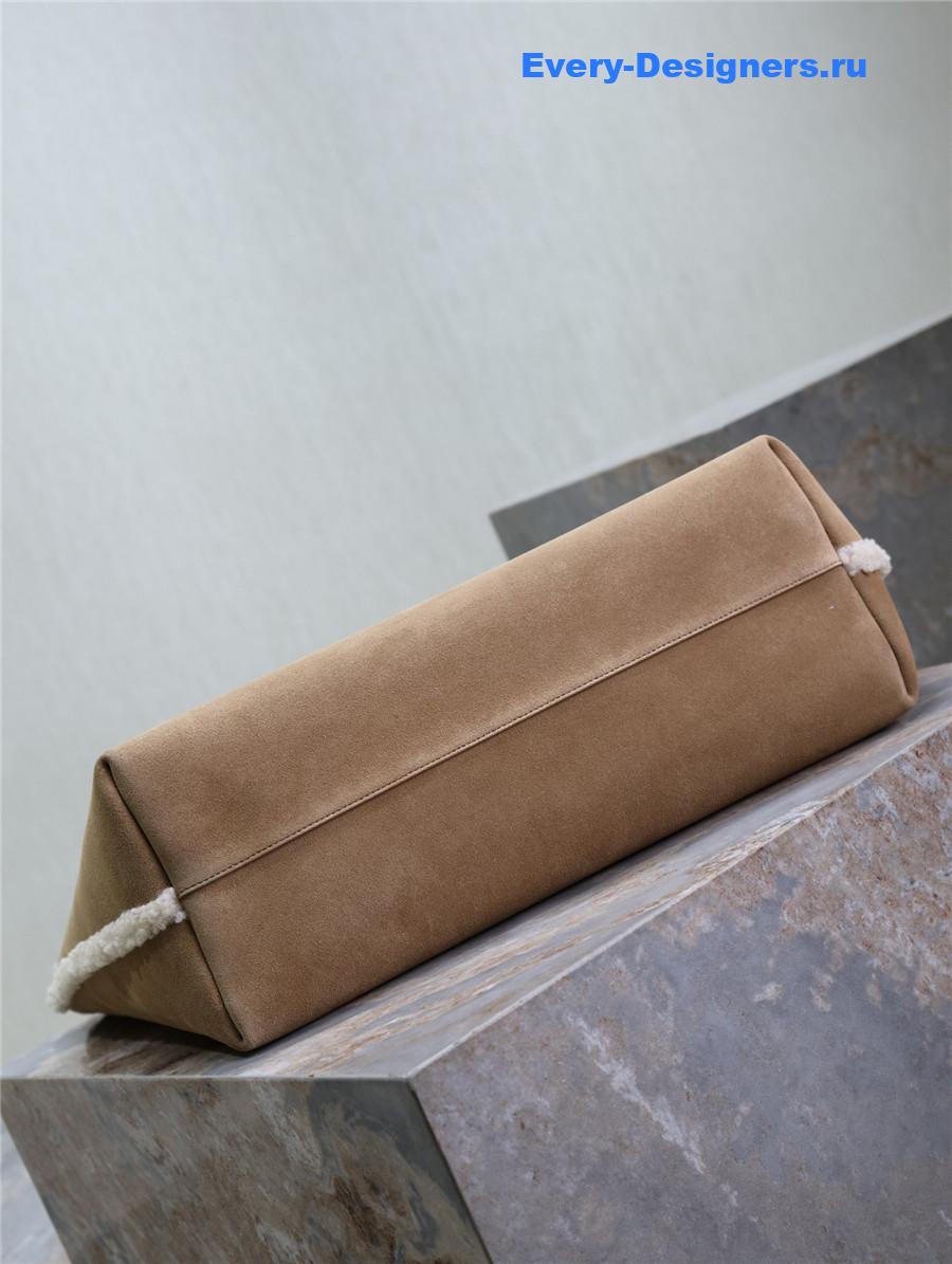 Sa1nt Lau*nt shearling suede tote