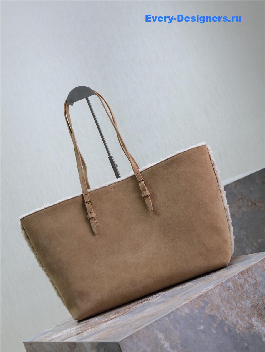 Sa1nt Lau*nt shearling suede tote