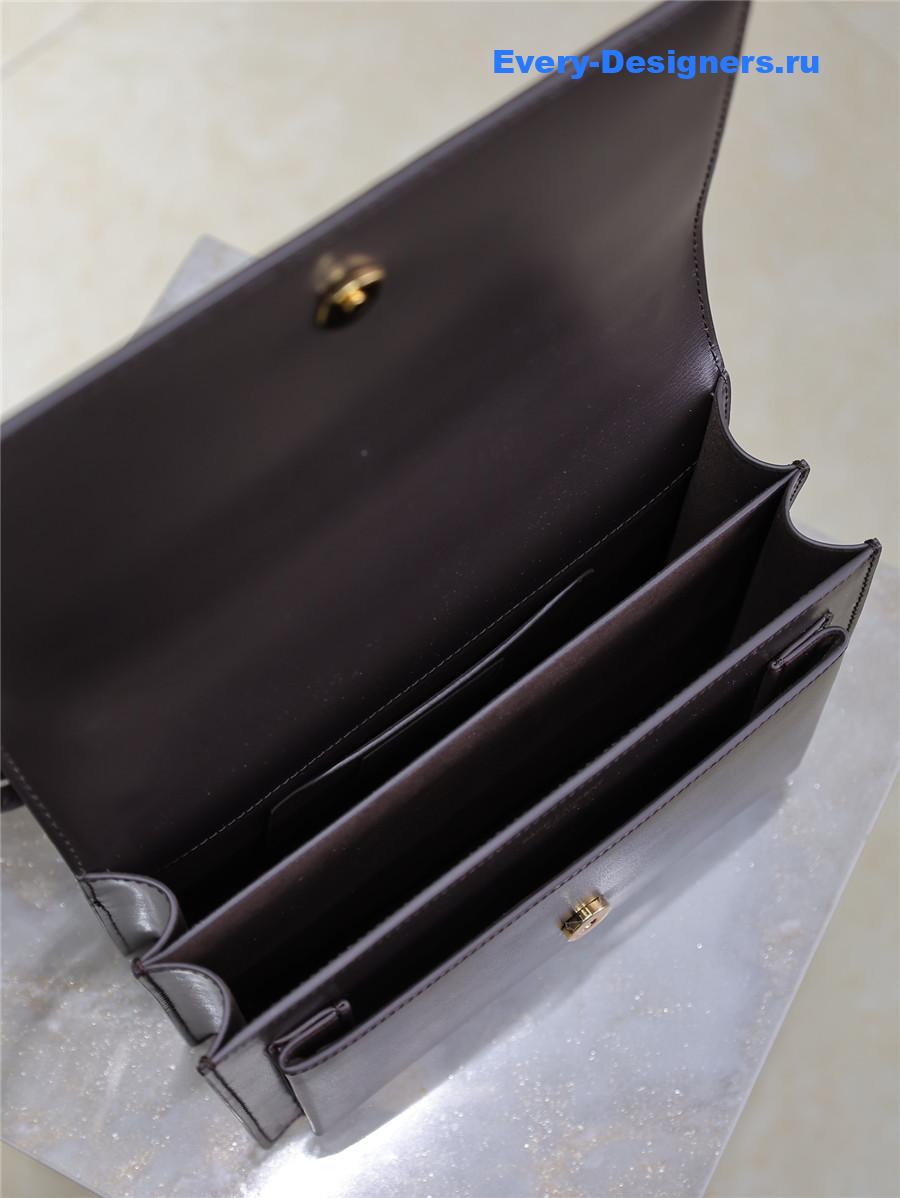 Sa1nt Lau*nt sunset medium leather shoulder bag brown