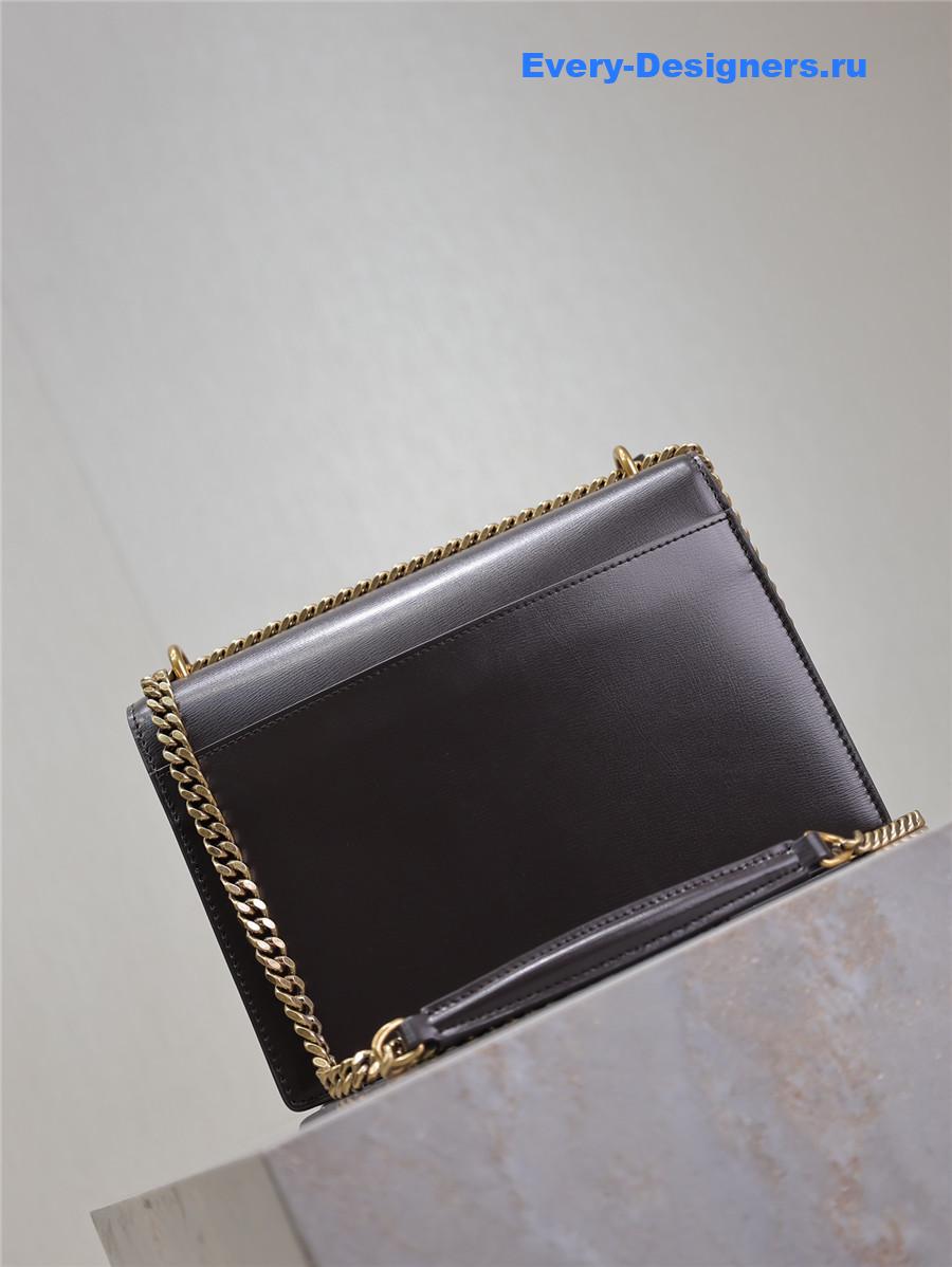 Sa1nt Lau*nt sunset medium leather shoulder bag brown