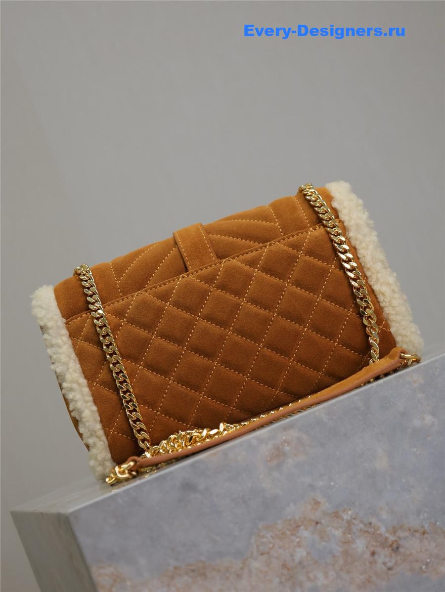 Sa1nt Lau*nt envelope shearling shoulder bag