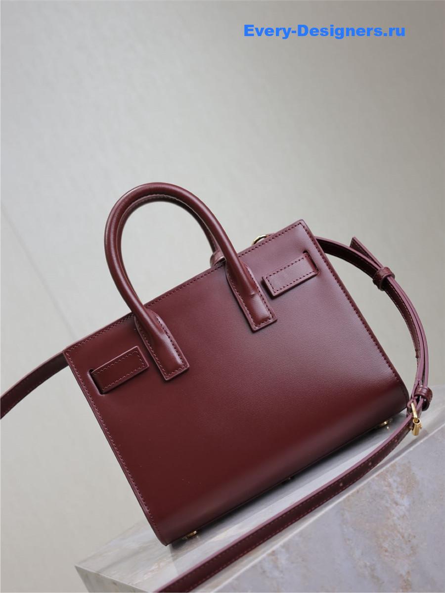 Sa1nt Lau*nt sac de jour tote burgundy