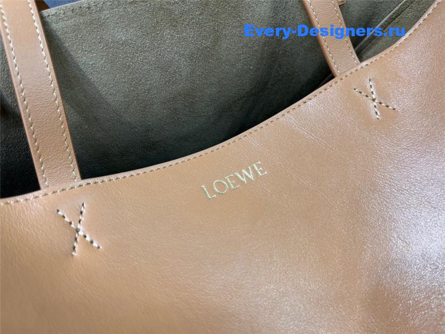 L0ew* puzzle fold convertible medium leather tote brown