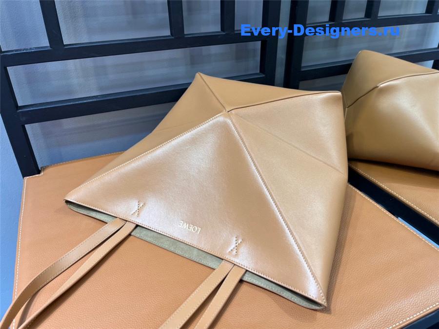 L0ew* puzzle fold convertible medium leather tote brown