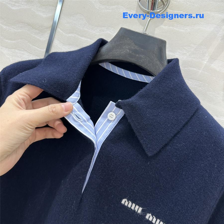 Miu Miu Cashmere Polo Top