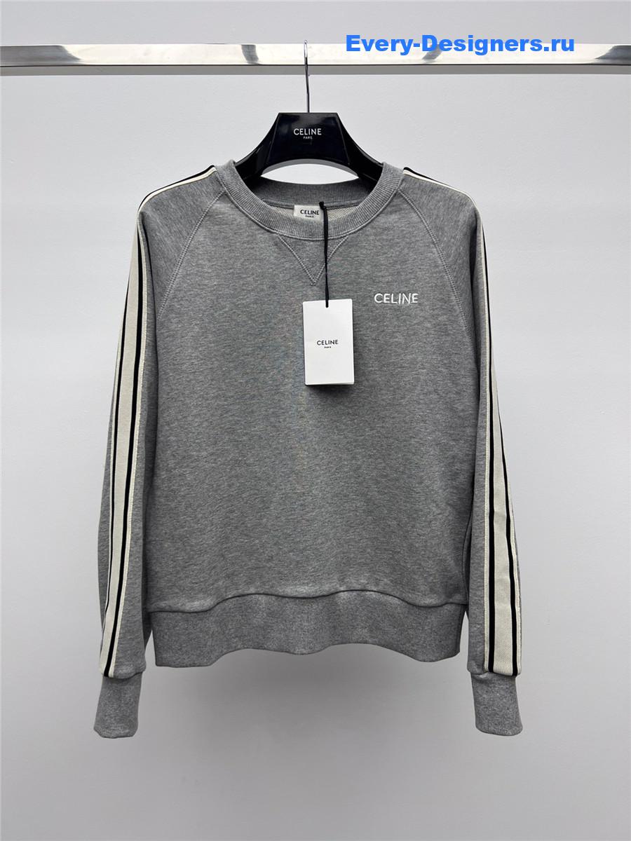 Ce1i*e grey embroidered logo sweatshirt