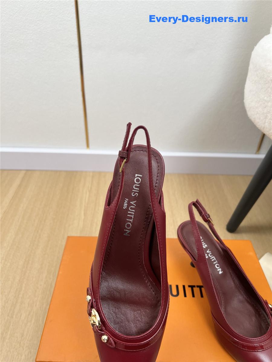 l0vis Vvtt0n archlight slingback pumps in burgundy