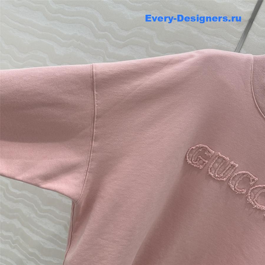 Gvc*1 embroidered cotton jersey sweatshirt