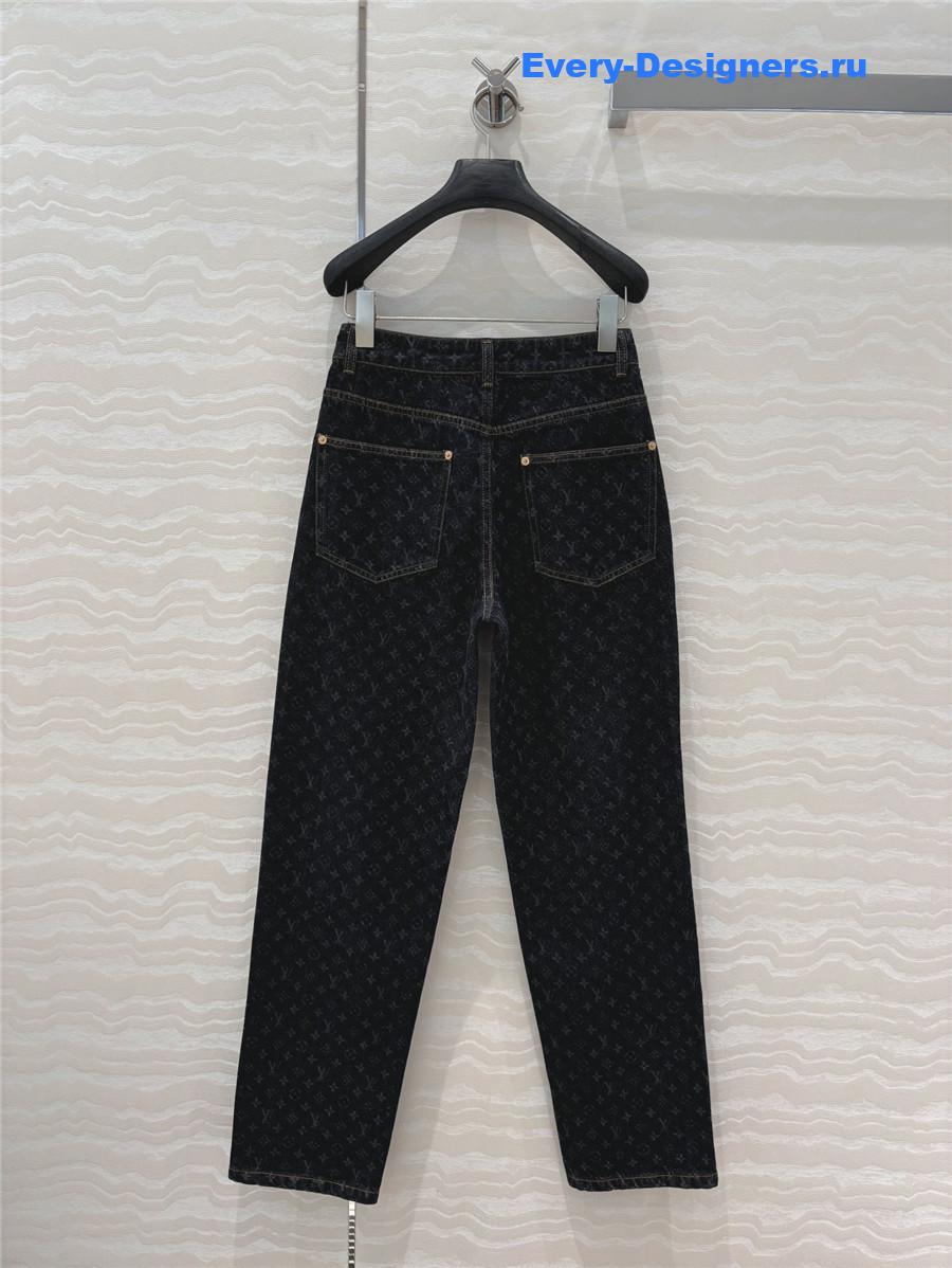 l0vis Vvtt0n monogram print logo jeans