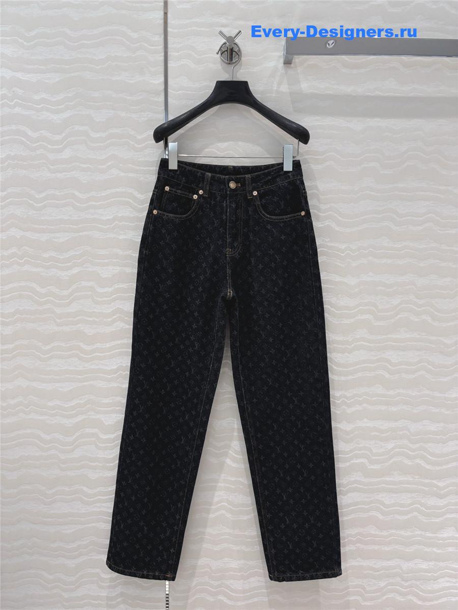 l0vis Vvtt0n monogram print logo jeans