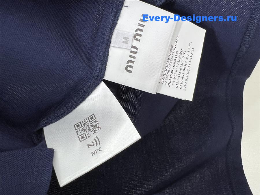 Miu Miu Women’s Blue Short-Sleeved T-Shirt