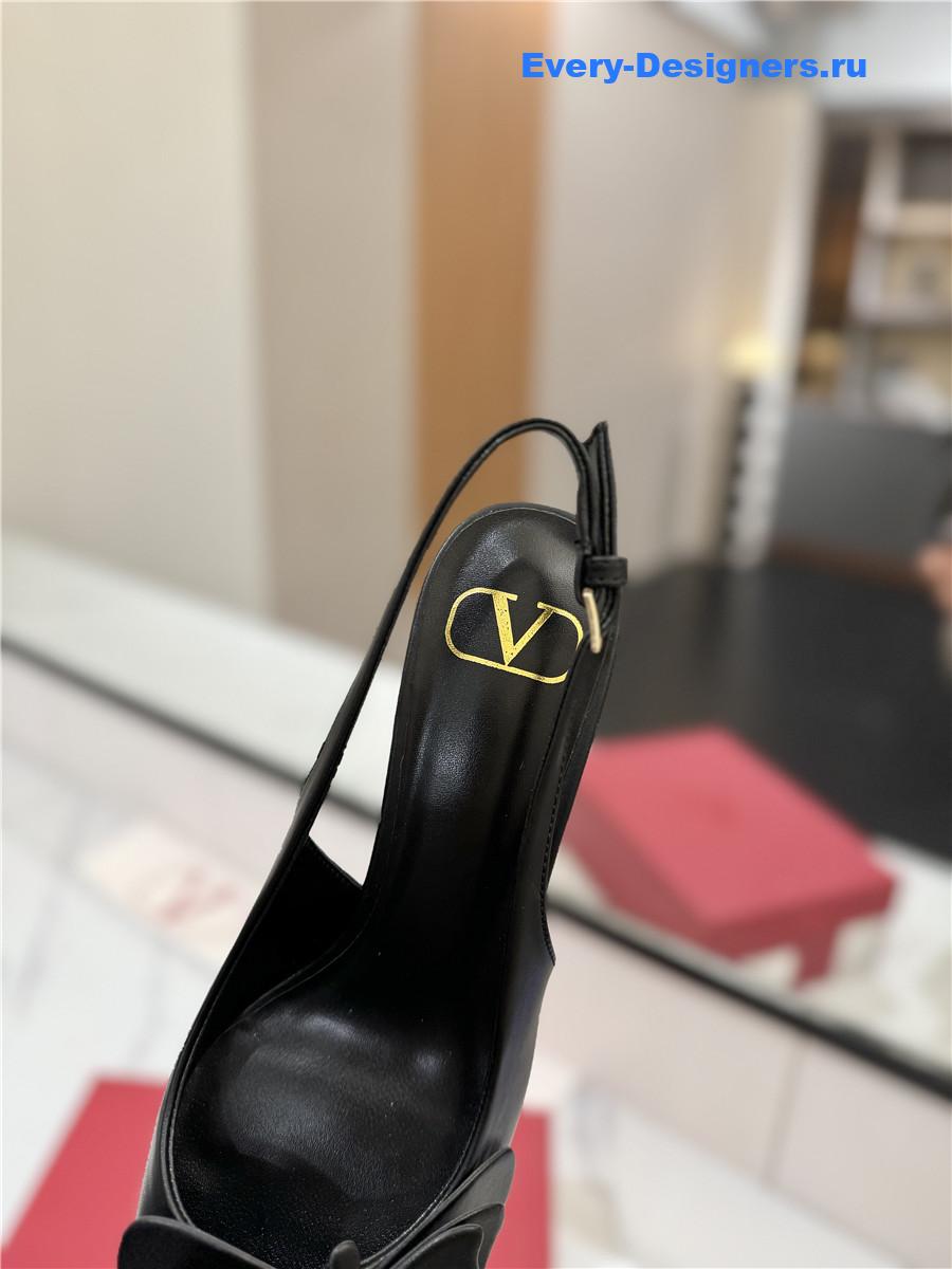 Va1e*ntin0 bow slingback heels black