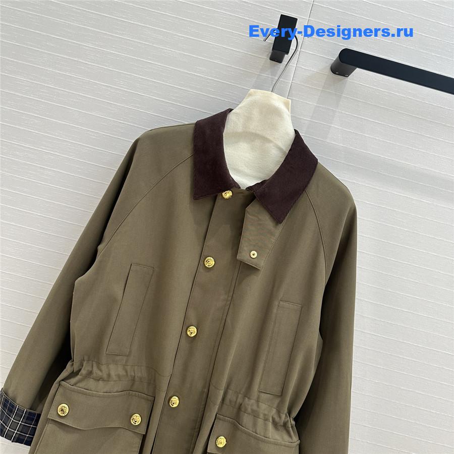 Miu Miu Green Corduroy Coat