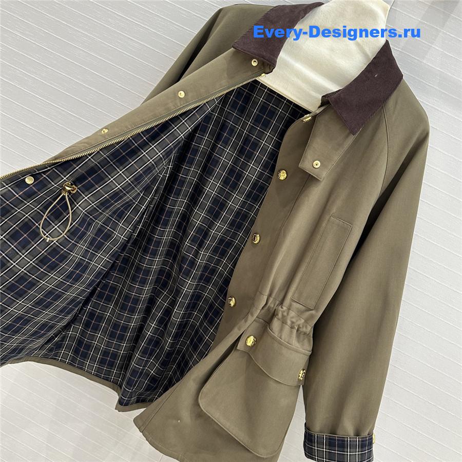 Miu Miu Green Corduroy Coat