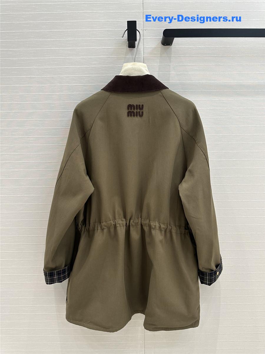 Miu Miu Green Corduroy Coat