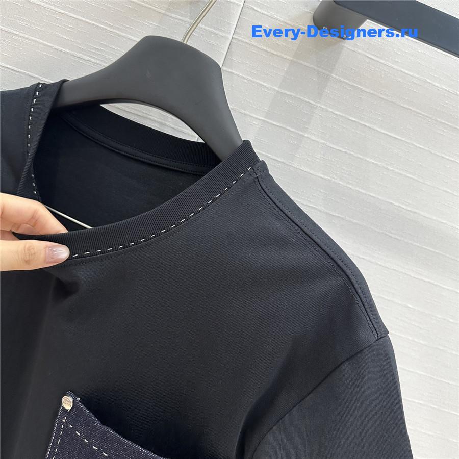 F**di embroidered logo black t-shirt