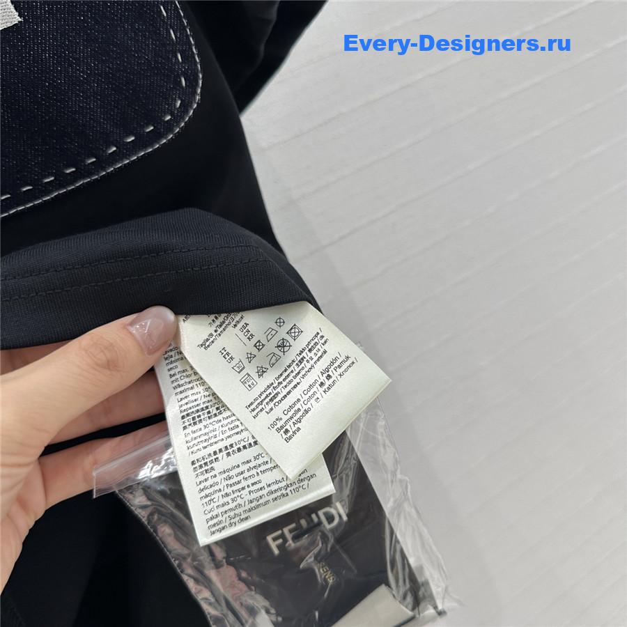 F**di embroidered logo black t-shirt