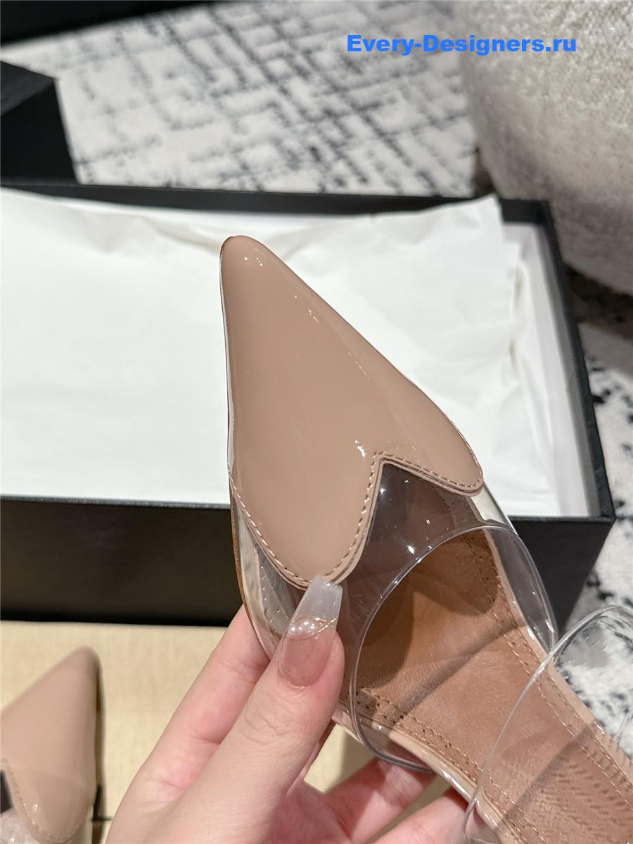 Alaia Cœur Patent Leather and PU Mules