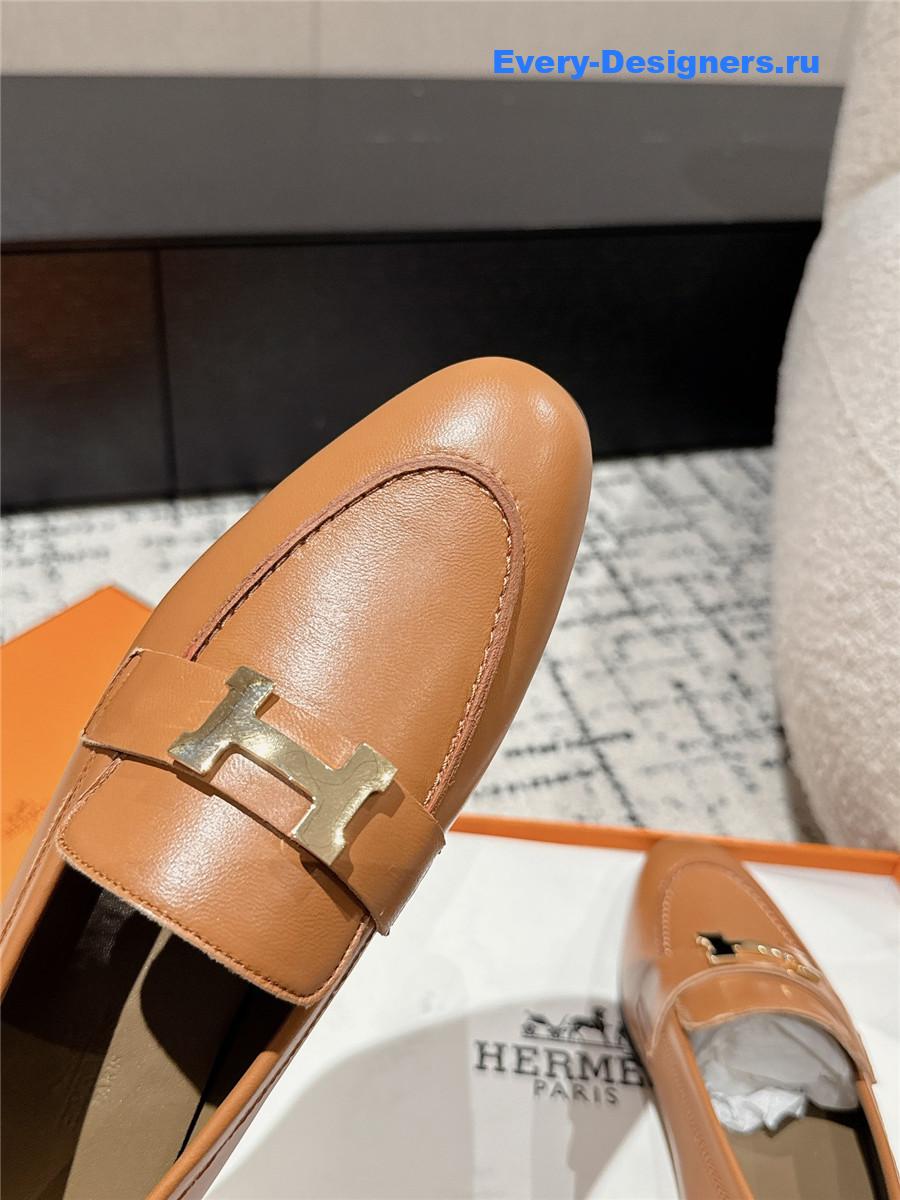 H**me5 women’s brown loafers