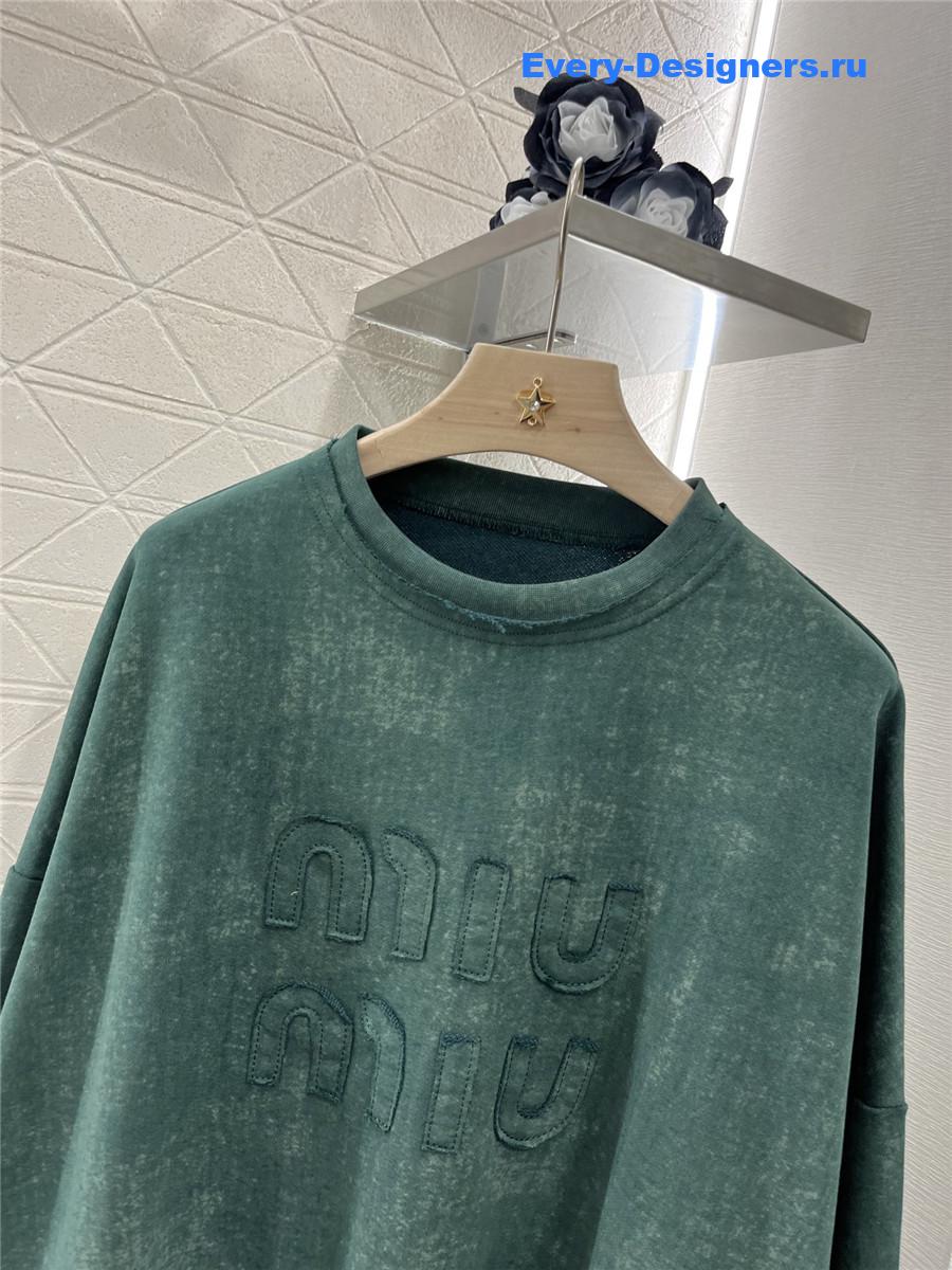 Miu Miu Crew Neck Logo Sweatshirt Set