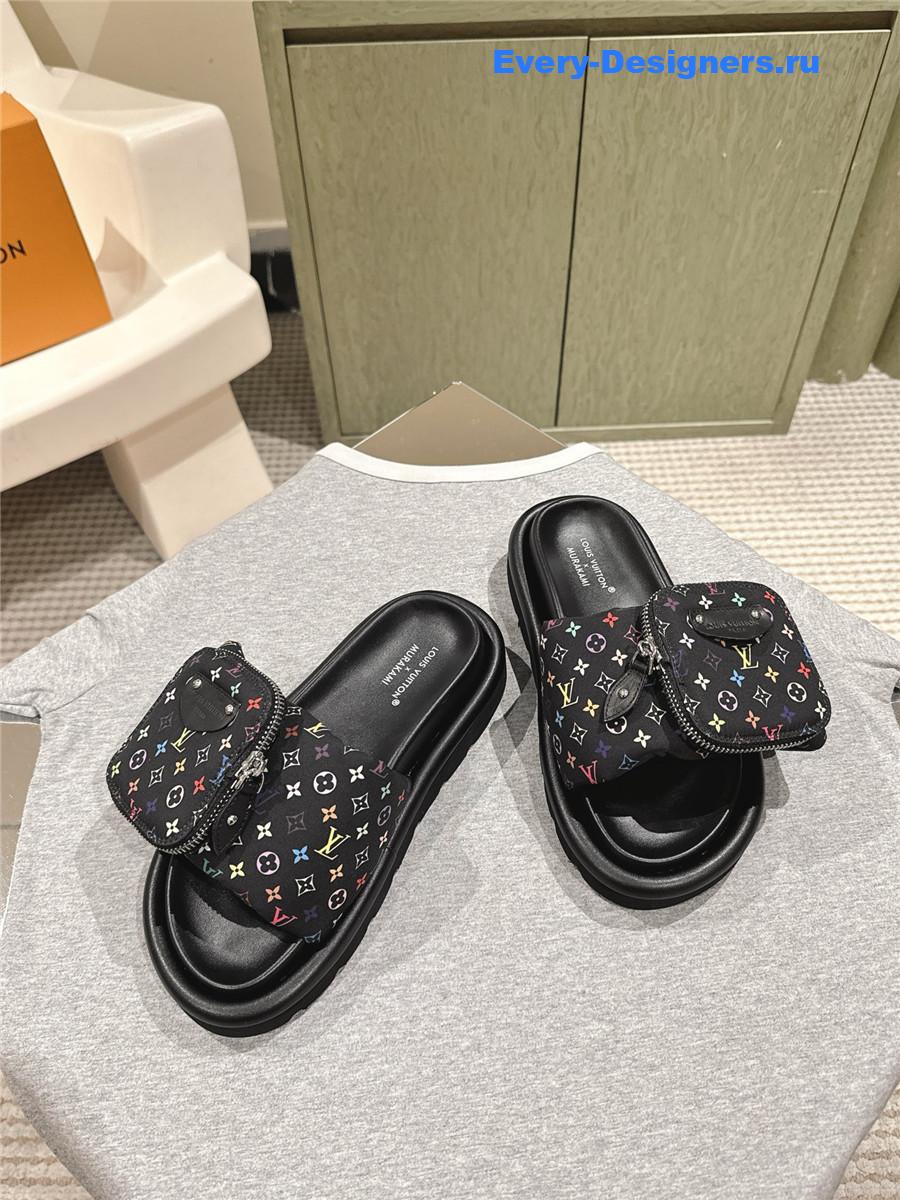 l0vis Vvtt0n x murakami pool pillow mules