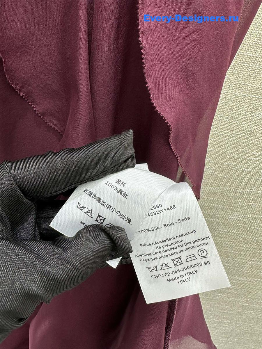 D10r long purple silk dress