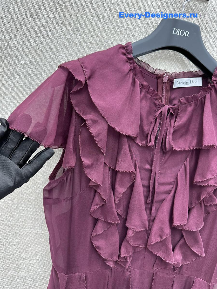 D10r long purple silk dress