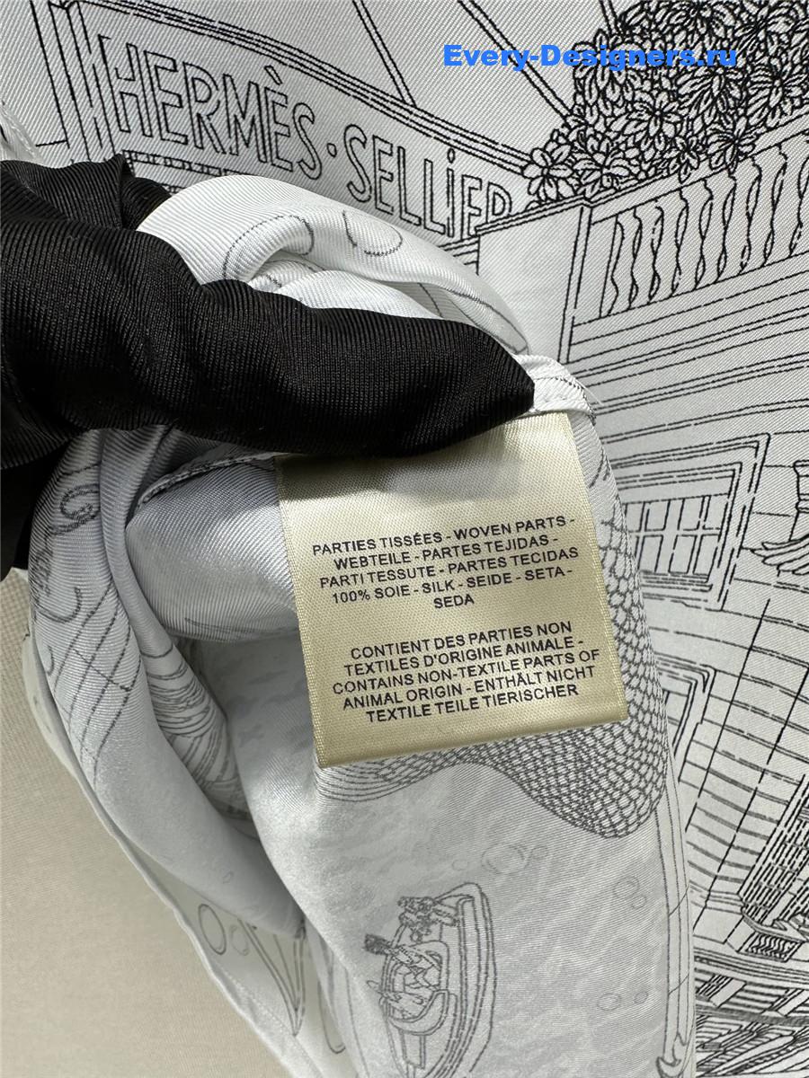 H**me5 printed silk twill dress white