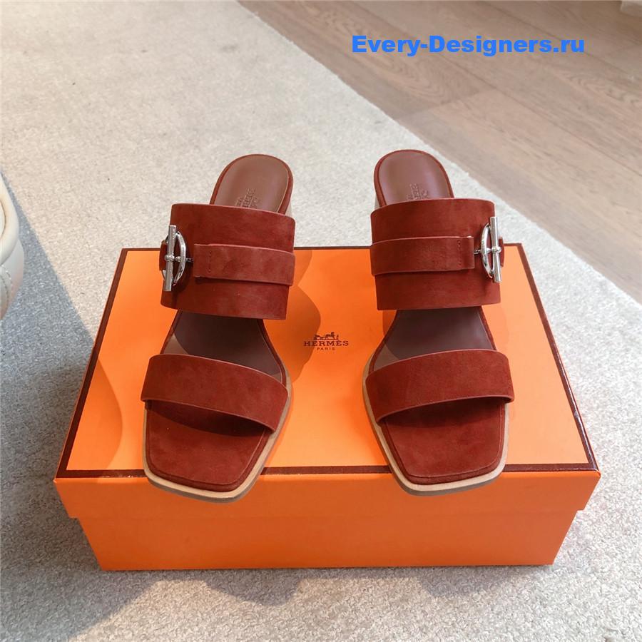 H**me5 suede kite 60 sandals brown