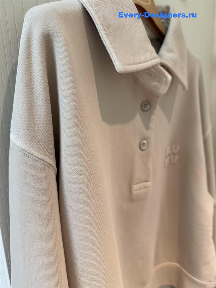 Miu Miu Embroidered Polo Sweatshirt