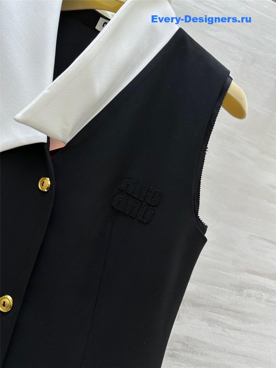 Miu Miu Sleeveless Mini Wool Dress