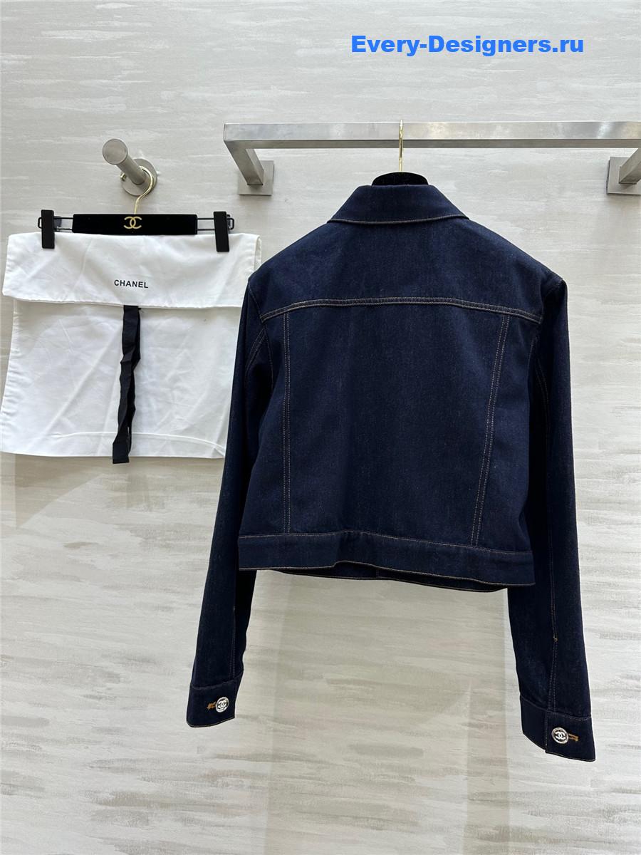 Ch**el button denim blue jacket