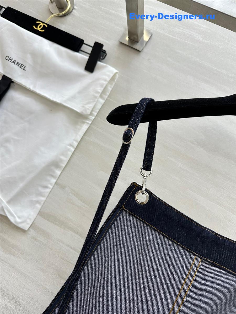 Ch**el denim bib jumpsuit