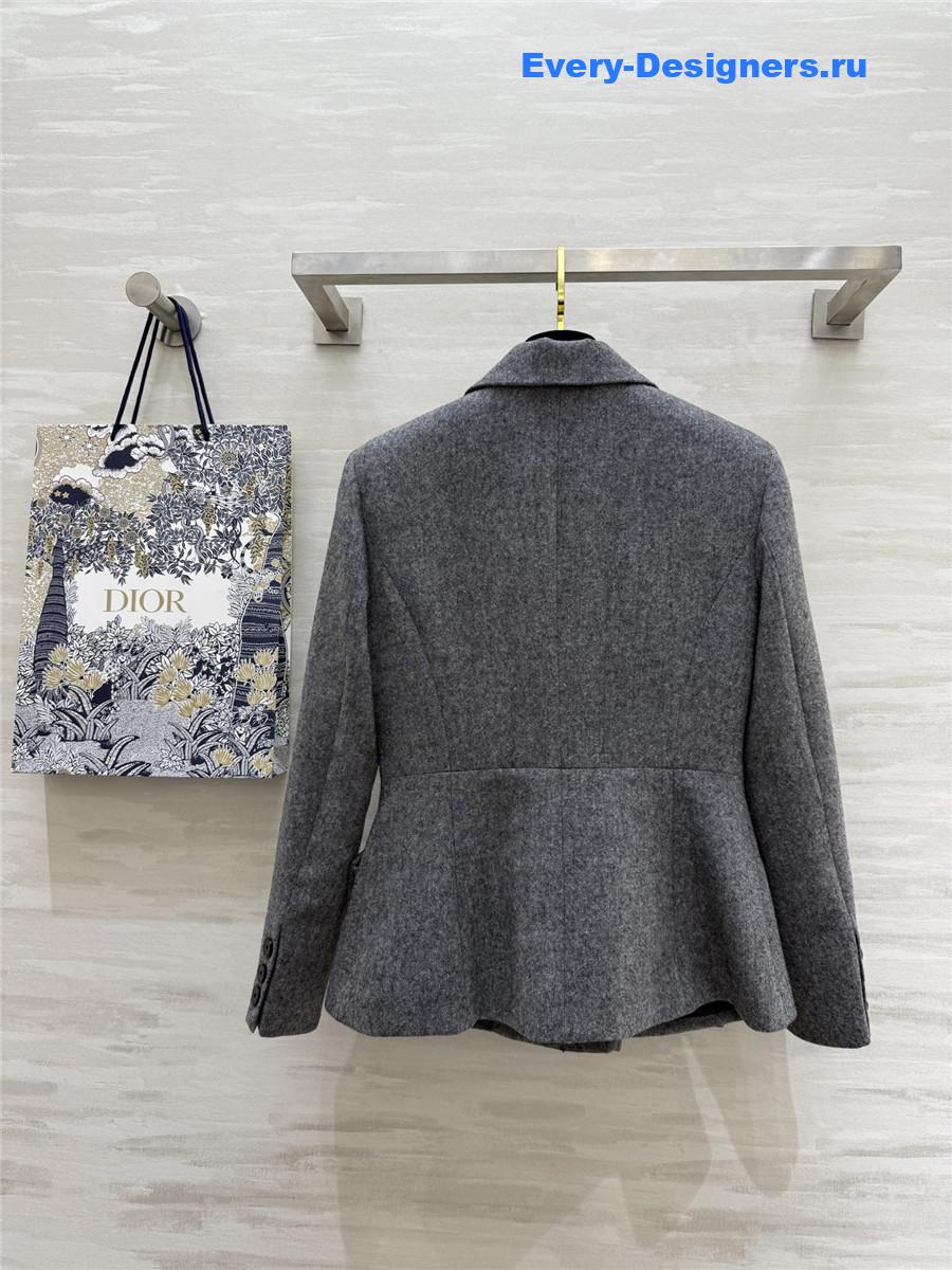 D10r marlène grey wool coat