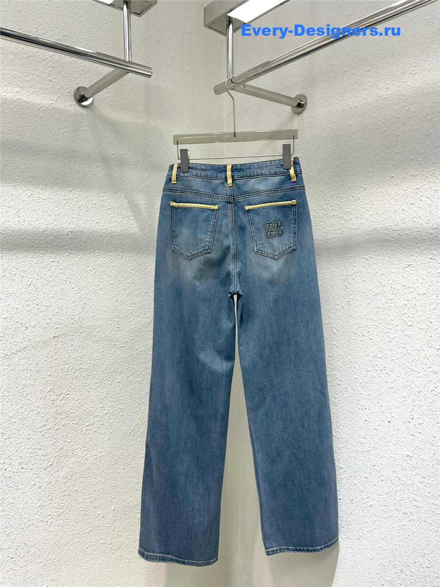 Miu Miu Straight Wide-Leg Jeans