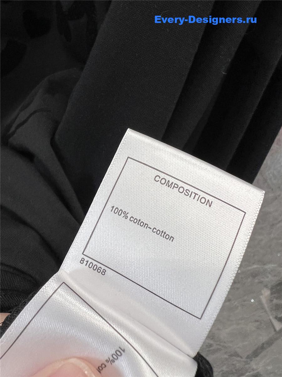 Ch**el logo print long sleeve top black