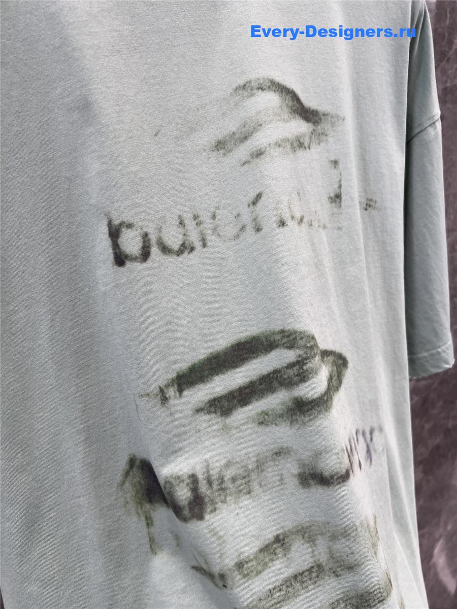 Ba1en*iaga lettering printed crew neck t-shirt