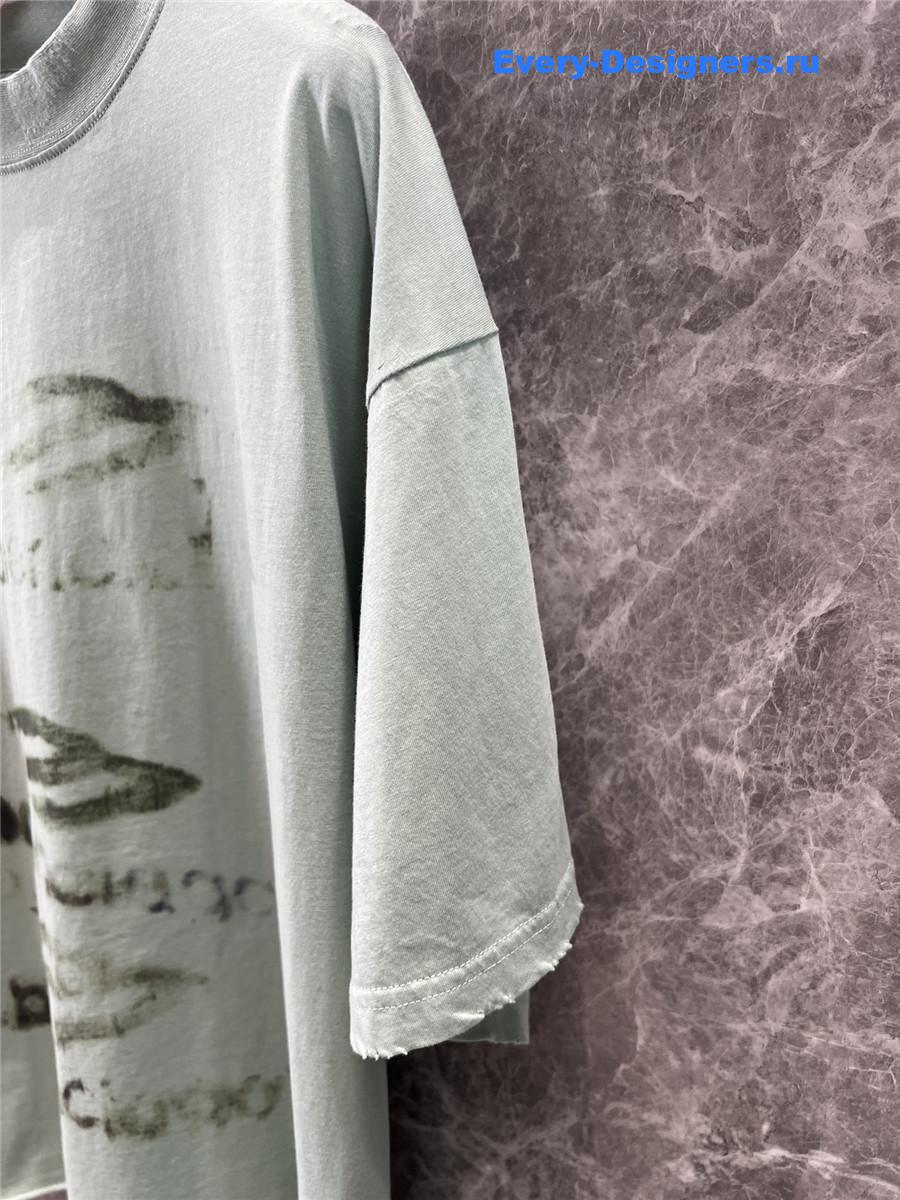 Ba1en*iaga lettering printed crew neck t-shirt