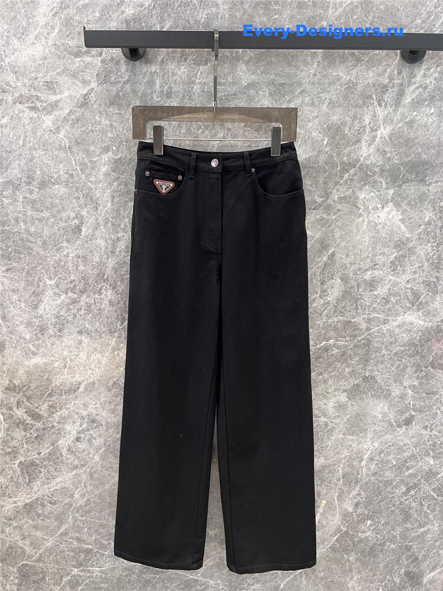 Pra*a black straight jeans
