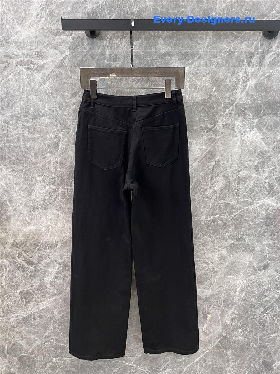 Pra*a black straight jeans