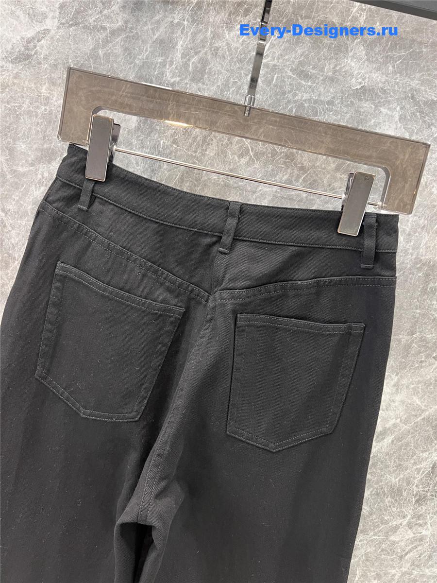 Pra*a black straight jeans