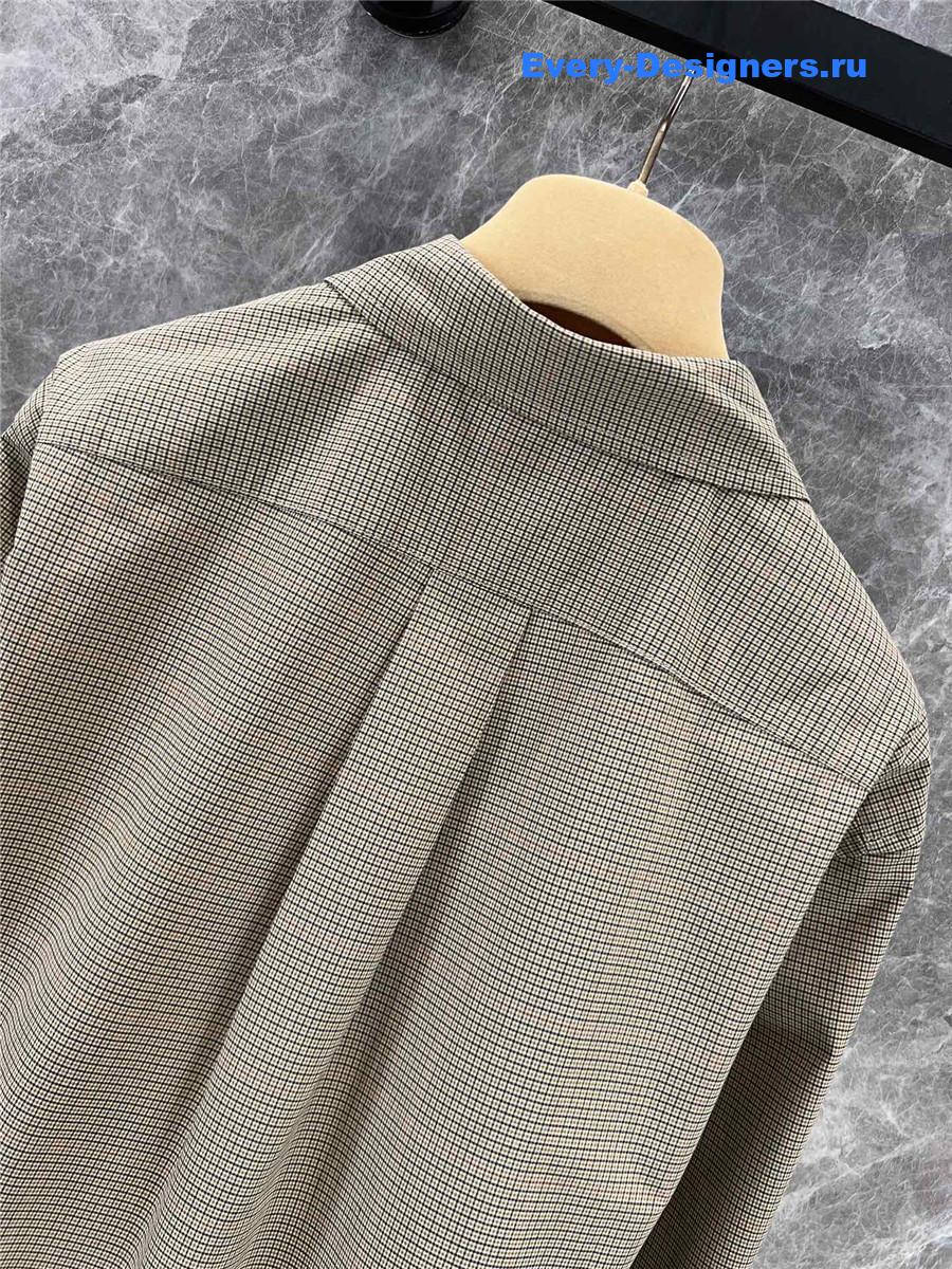 Miu Miu Olive Green Technical Check Shirt