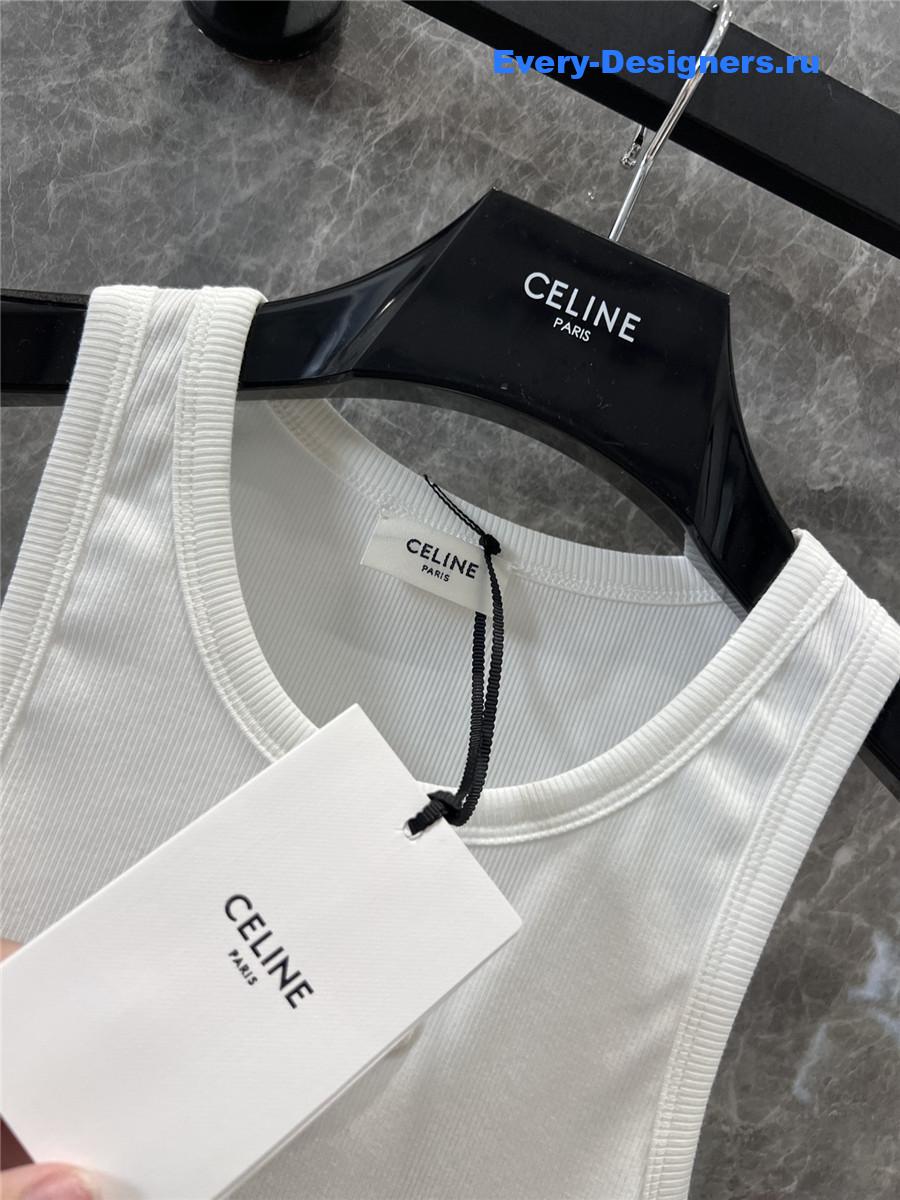 Ce1i*e arc de triomphe embroidery white vest