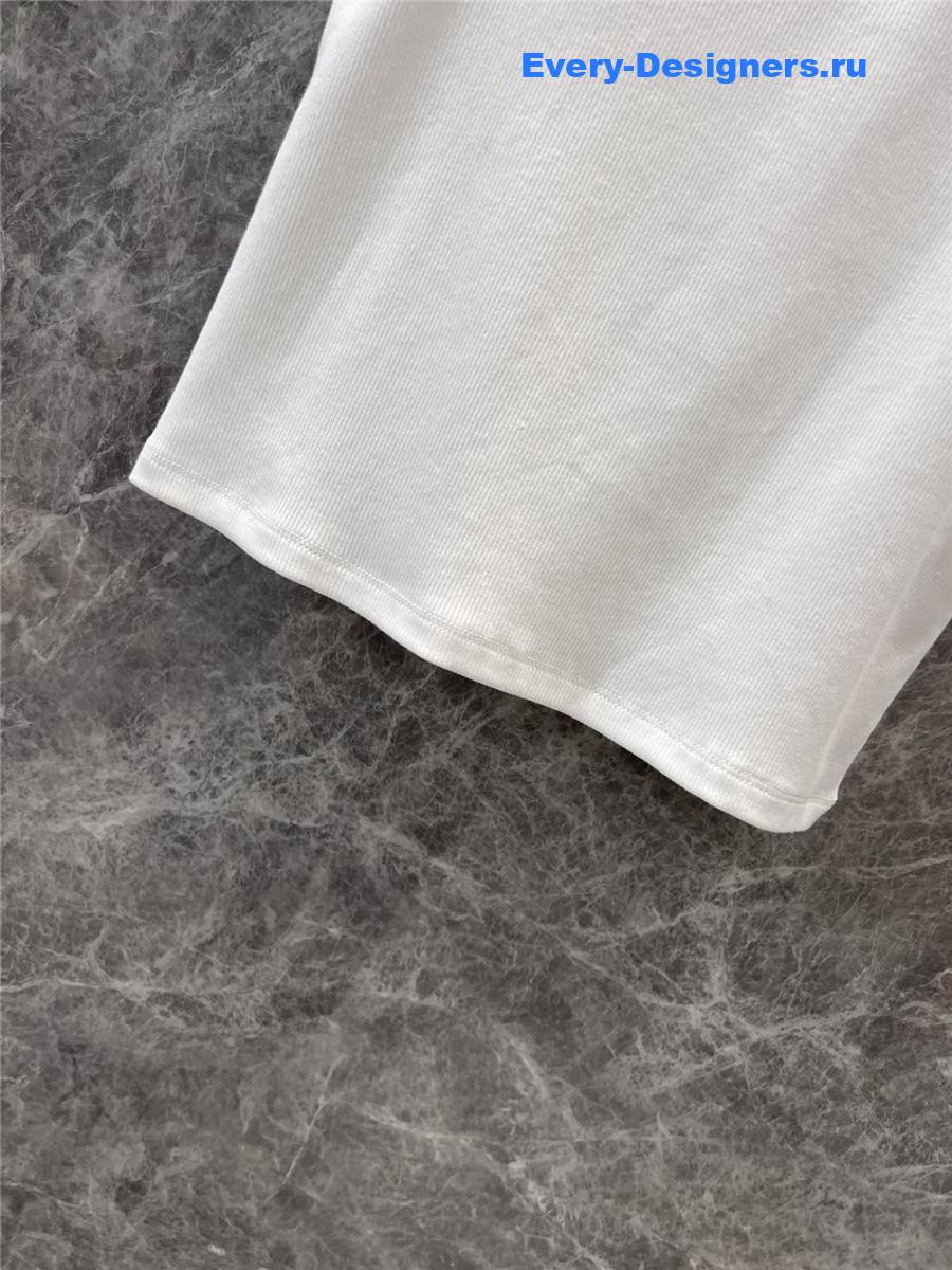 Ce1i*e arc de triomphe embroidery white vest