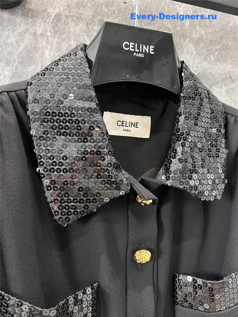Ce1i*e spangle collar black dress